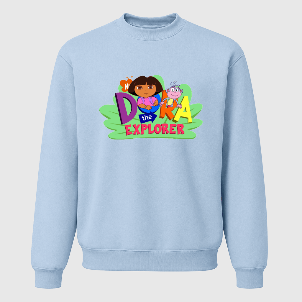 Men's Dora the Explorer Crewneck Sweatshirt - Sky Blue