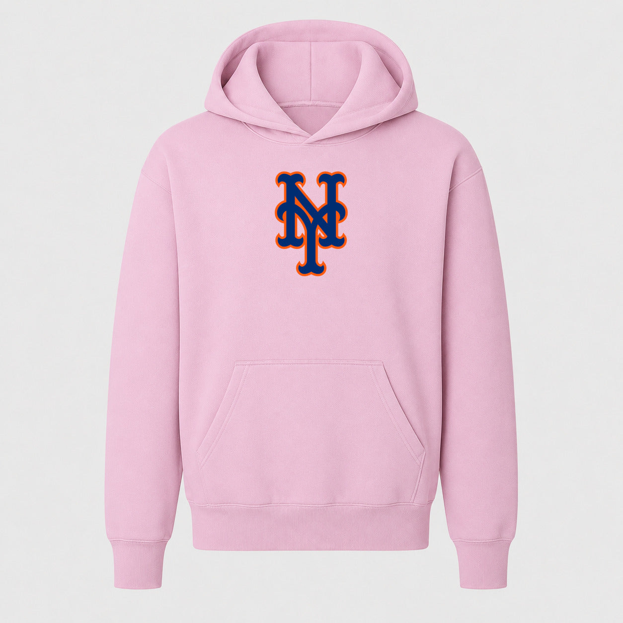 Youth New York Mets Pullover Hoodie - Light Pink