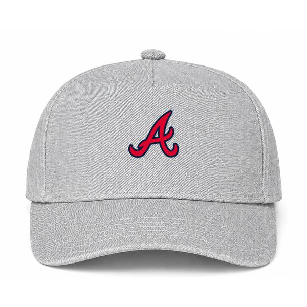 Atlanta Braves MLB Logo Gray Dad Baseball Cap Hat