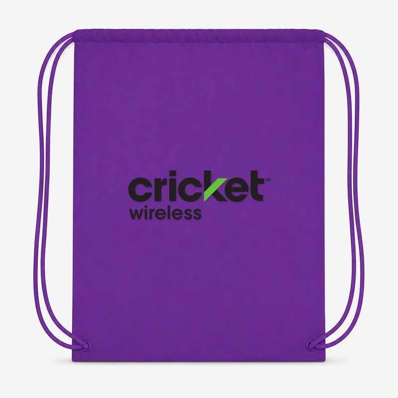 Cricket Wireless Drawstring Bag - Purple