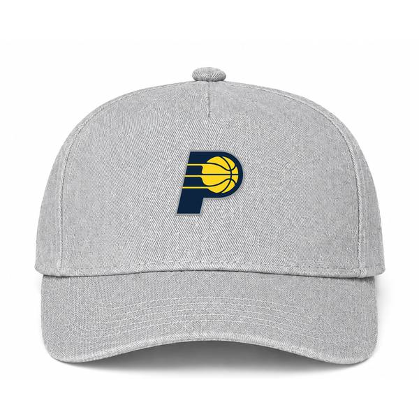Indiana Pacers NBA Logo Gray Dad Baseball Cap Hat