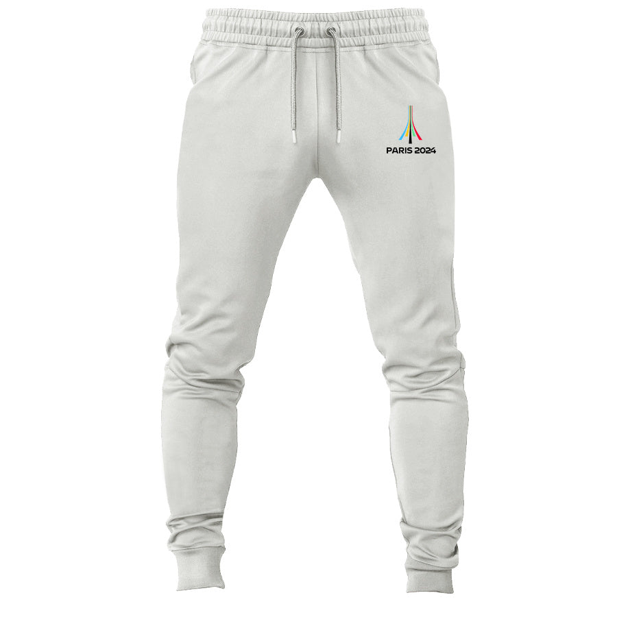 Paris 2024 Olympics Black joggers sweatpants - White