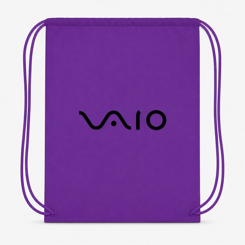 Sony Vaio Curvy Black Drawstring Bag - Purple