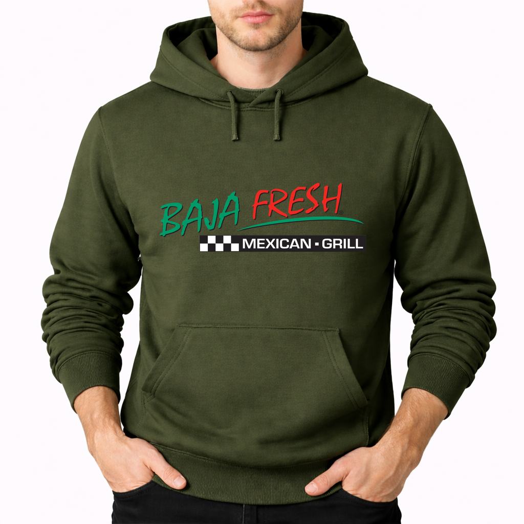 Men's Baja Fresh Pullover Hoodie - Army Green