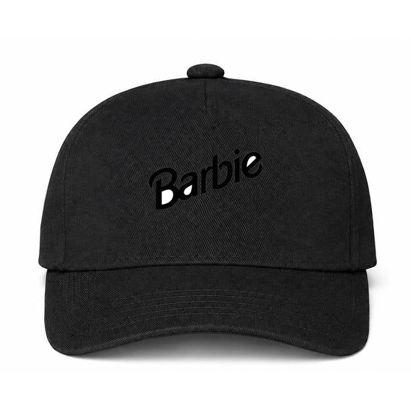 Barbie Logo Black Dad Baseball Cap Hat