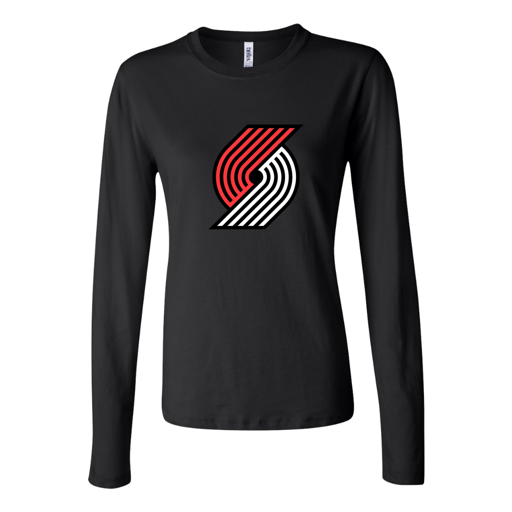 Women's Portland Trail Blazers Long Sleeve T-Shirt - Black