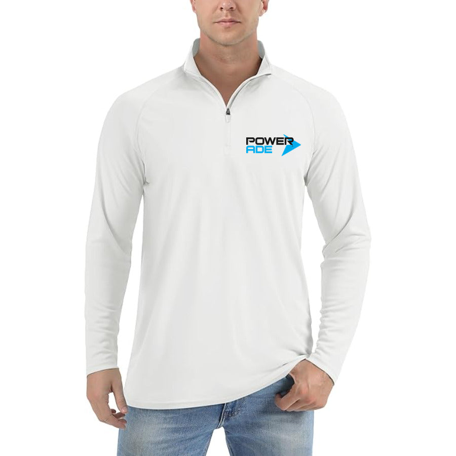 Powerade quarter-zip athletic shirt in White