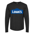 Men's Lowes-logo-500x281-min Long sleeves Cotton Blend T-Shirt - Black