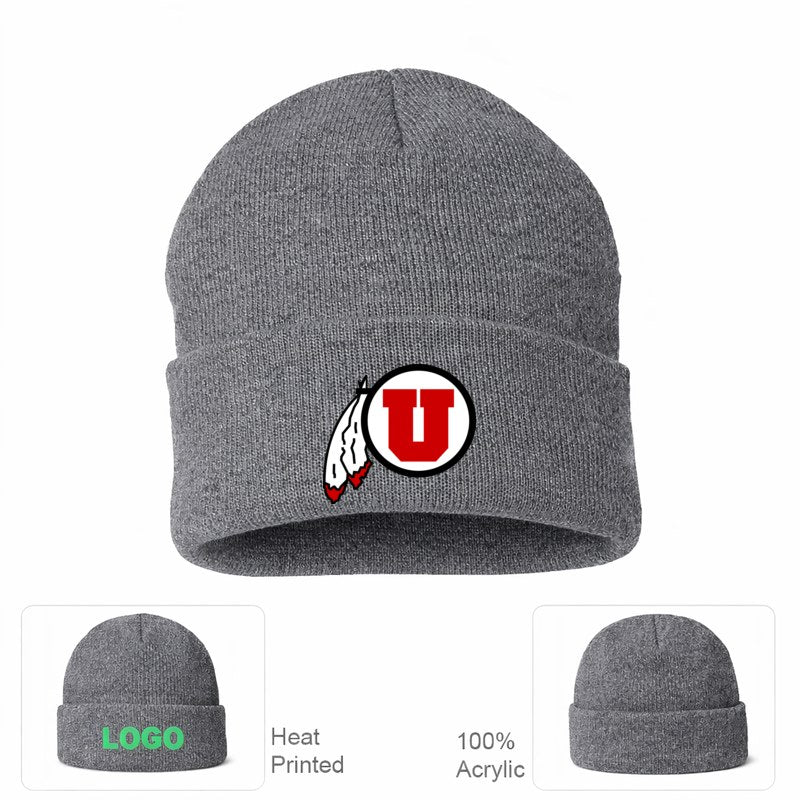 Utah Utes Grey Beanie Hat