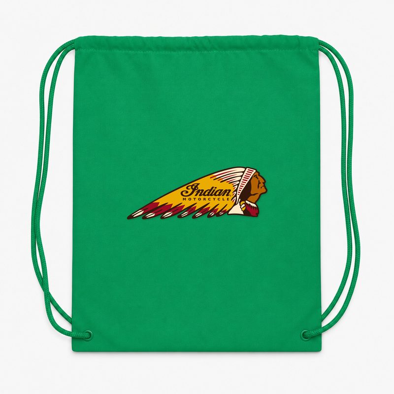 Indian Motorcycle Drawstring Bag - Green
