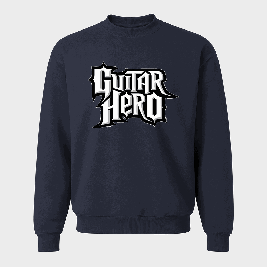 Men's Guitar Hero Crewneck Sweatshirt - Navy
