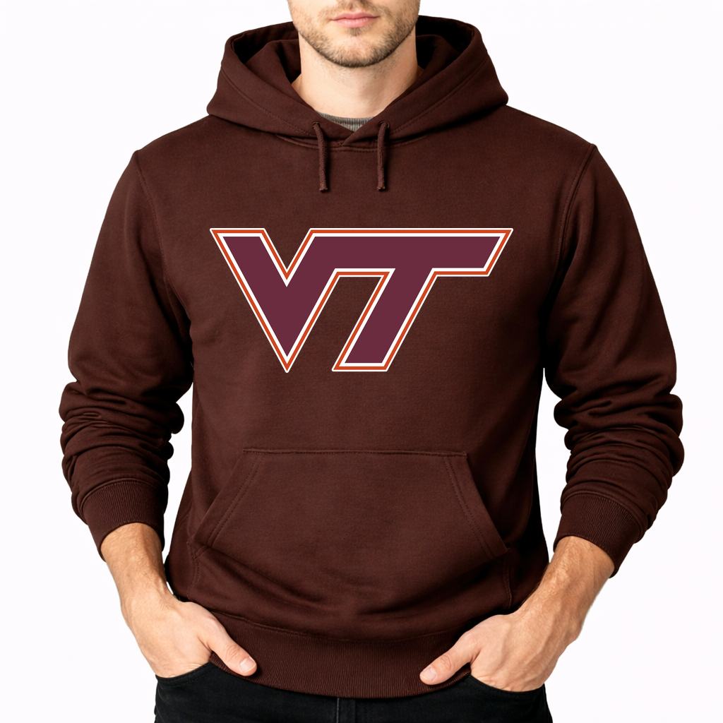 Men's Virginia Tech Hokies Pullover Hoodie - Brown