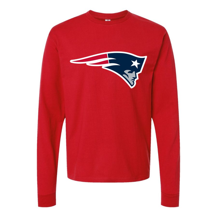 Men's New England Patriots Long sleeves Cotton Blend T-Shirt - Red