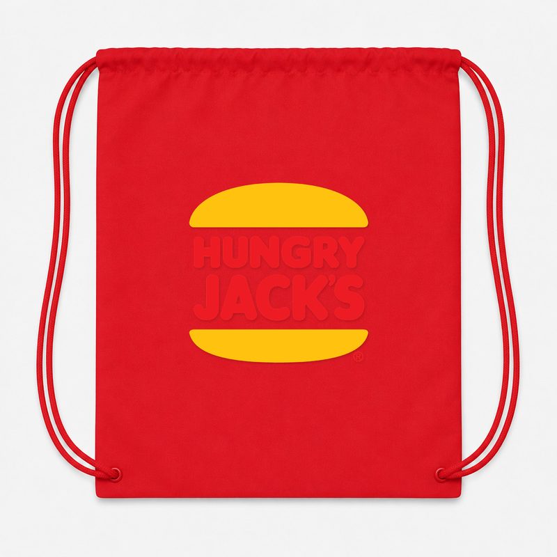 Hungry Jacks Drawstring Bag - Red