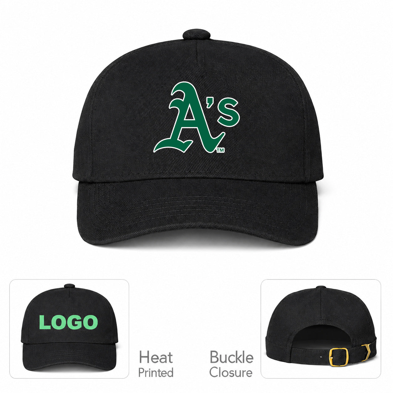 MLB Oakland Athletics Baseball Cap Hat - Black