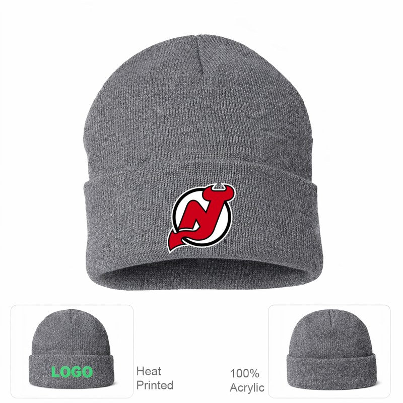 New Jersey Devils Grey Beanie Hat