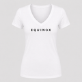 Women's Equinox V Neck T-Shirt in white