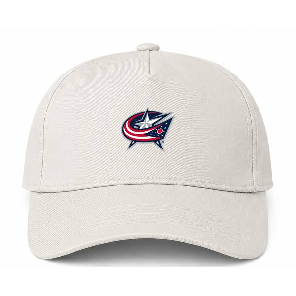 Columbus Blue Jackets NHL Logo Beige Dad Baseball Cap Hat