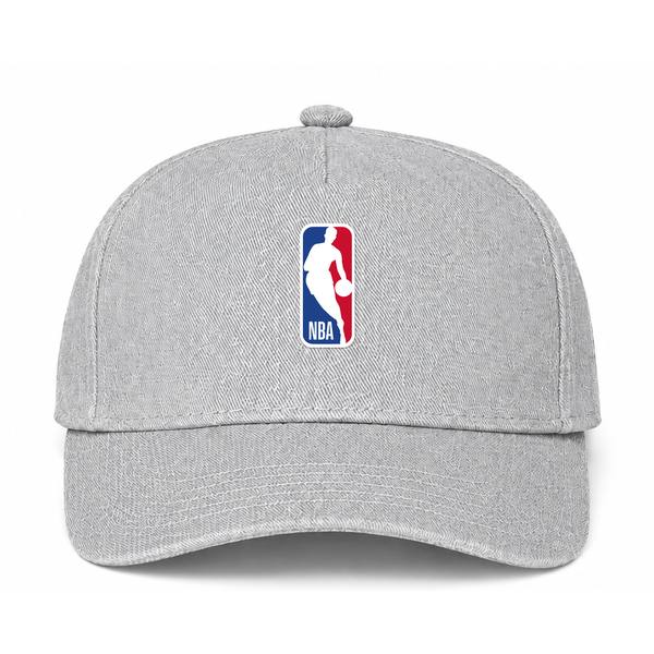 NBA Logo Gray Dad Baseball Cap Hat