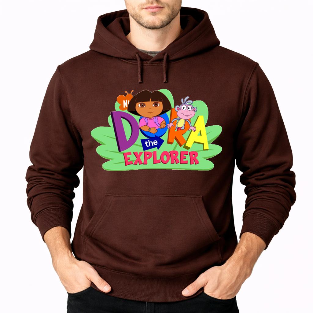 Men's Dora the Explorer Pullover Hoodie - Brown