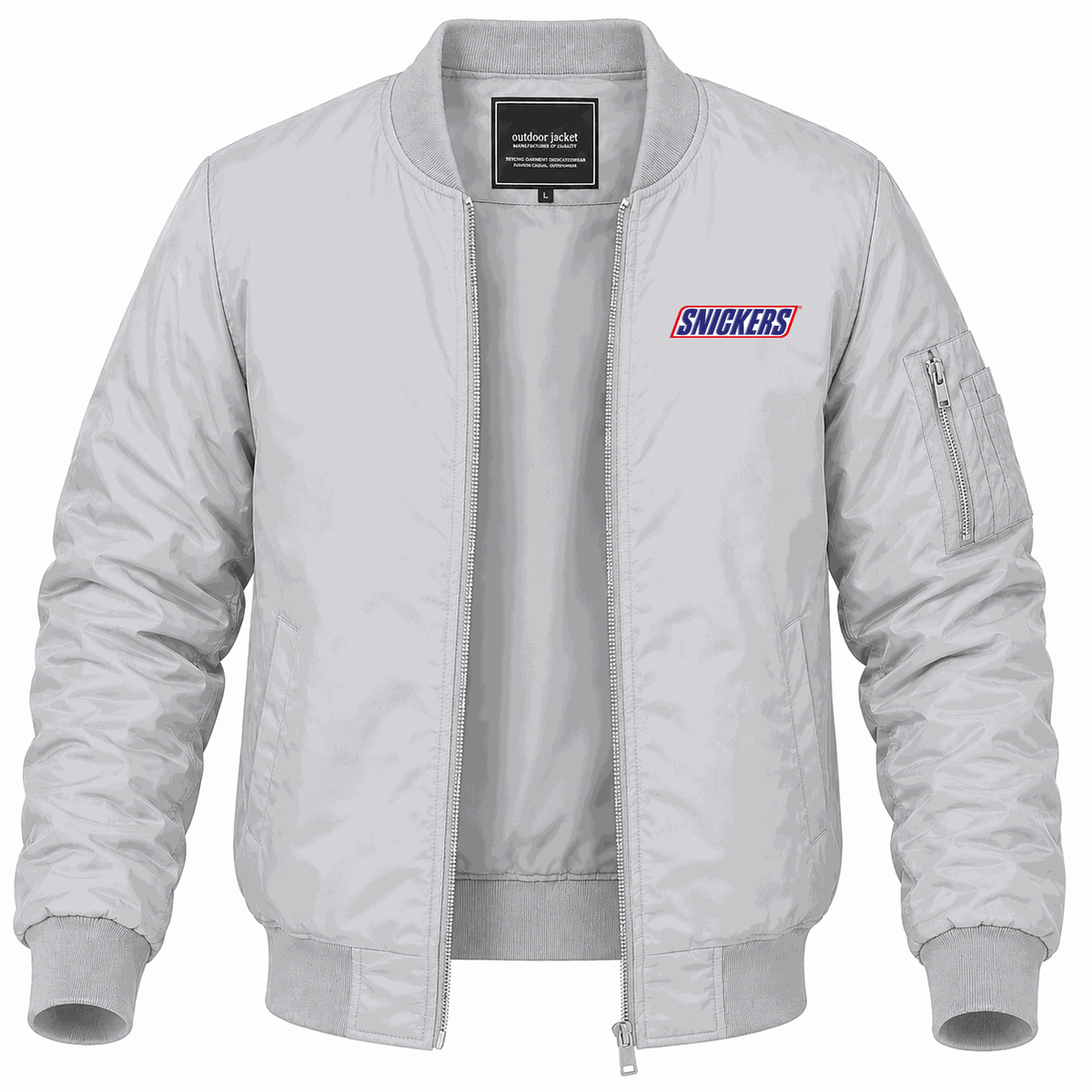 Men's Snickers Lightweight Bomber Jacket - Gray