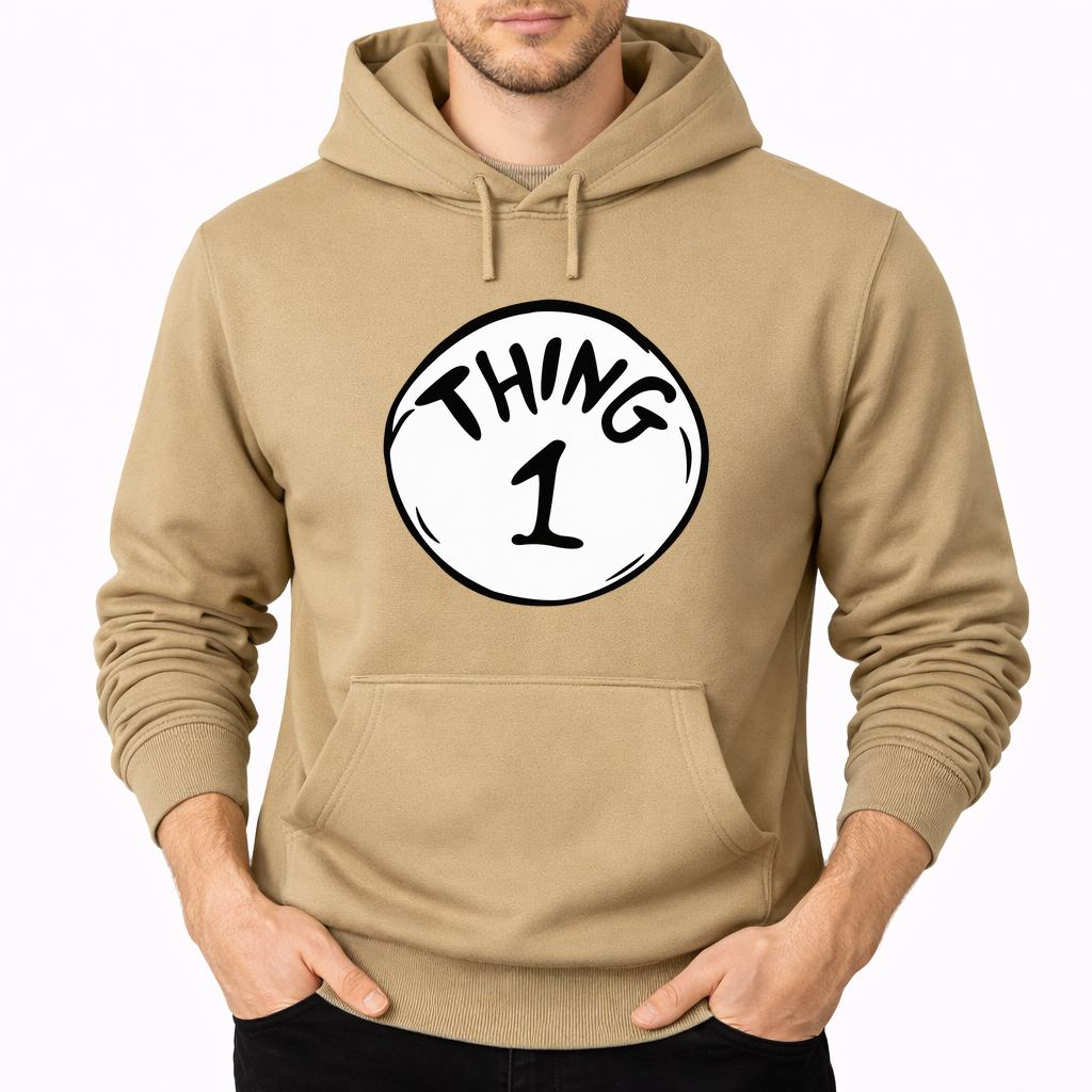 Men's Dr. Seuss Thing 1 Pullover Hoodie - Tan