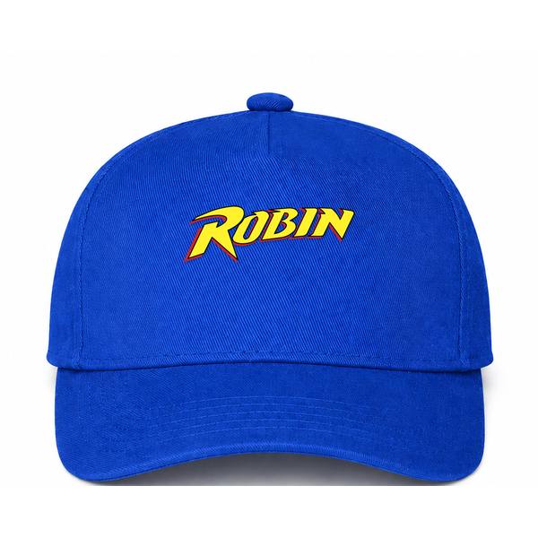 Robin Logo Blue Dad Baseball Cap Hat