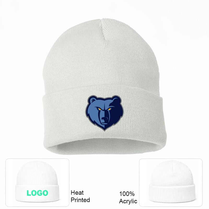 Memphis Grizzlies White Beanie Hat
