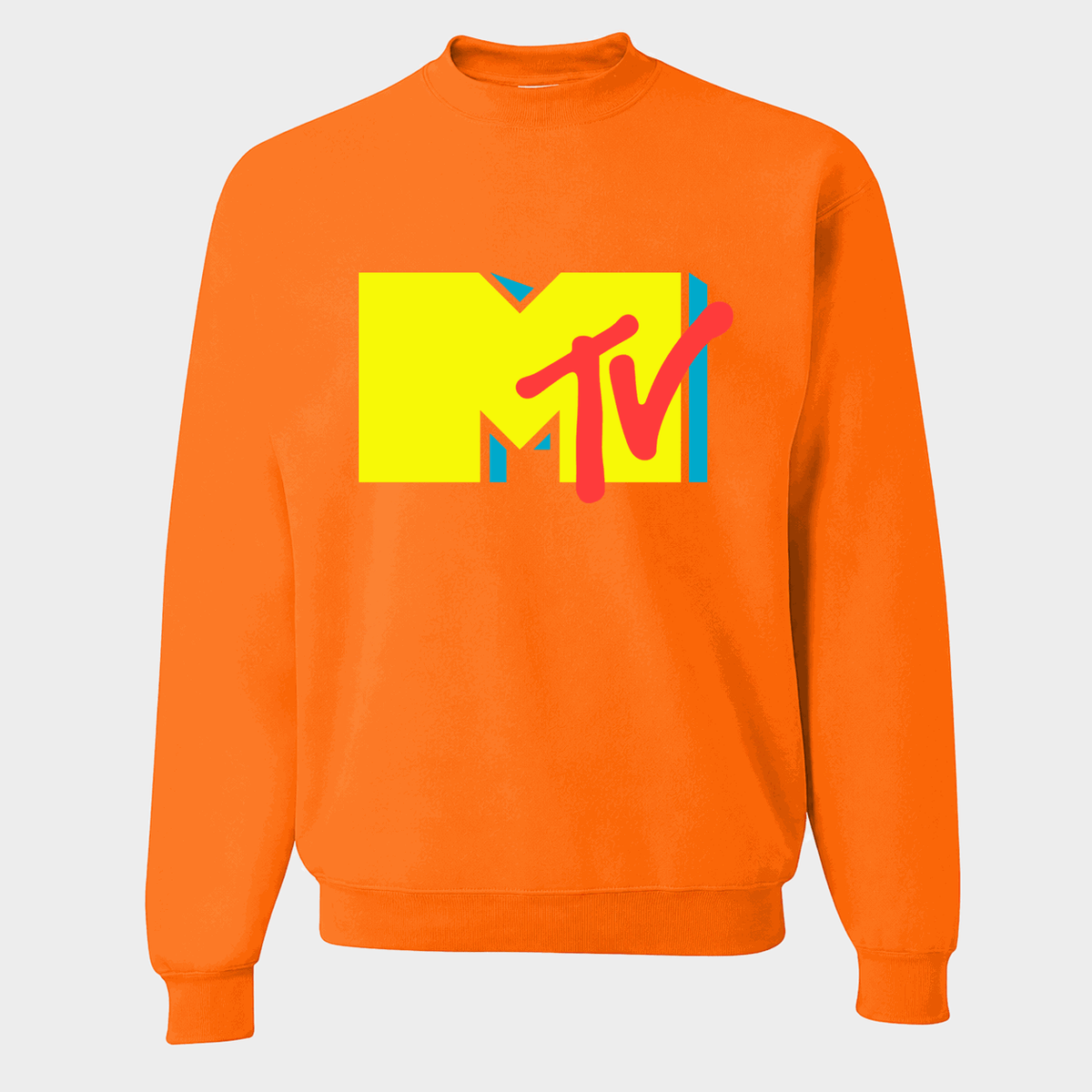 Men's MTV Crewneck Sweatshirt - Orange