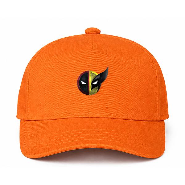 Deadpool & Wolverine Logo Orange Dad Baseball Cap Hat