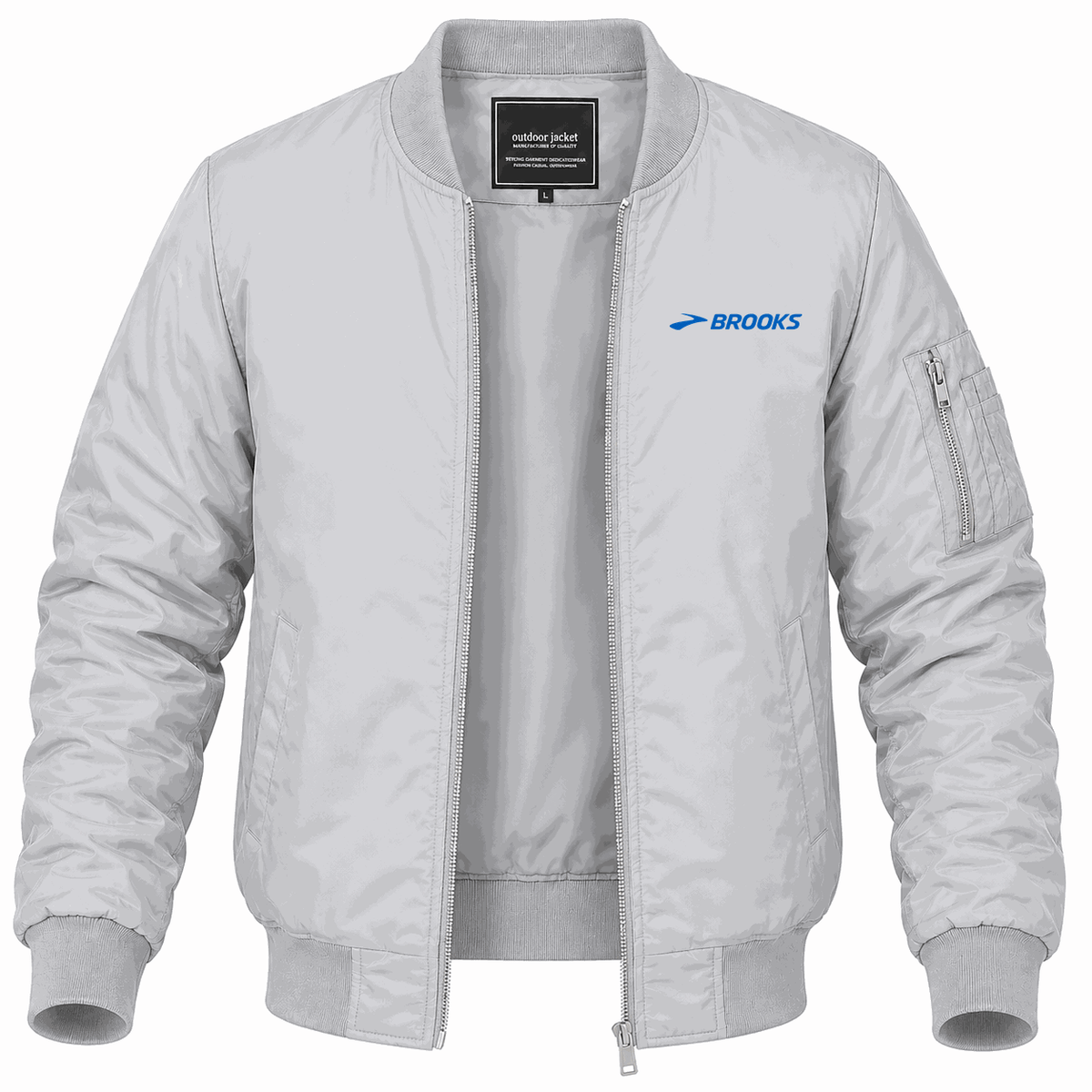 Men's Brooks Lightweight Bomber Jacket - Gray