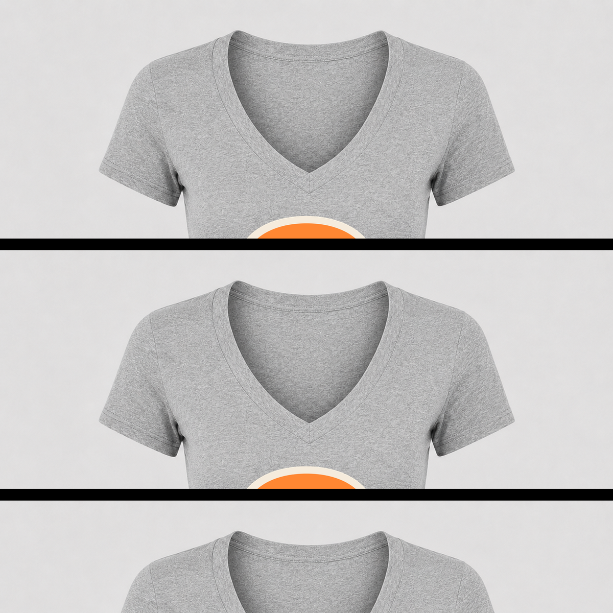 Women's Burger King V Neck T-Shirt in gray