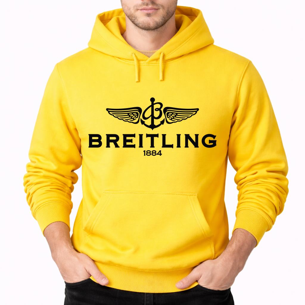 Men's Breitling 1 Pullover Hoodie - Yellow
