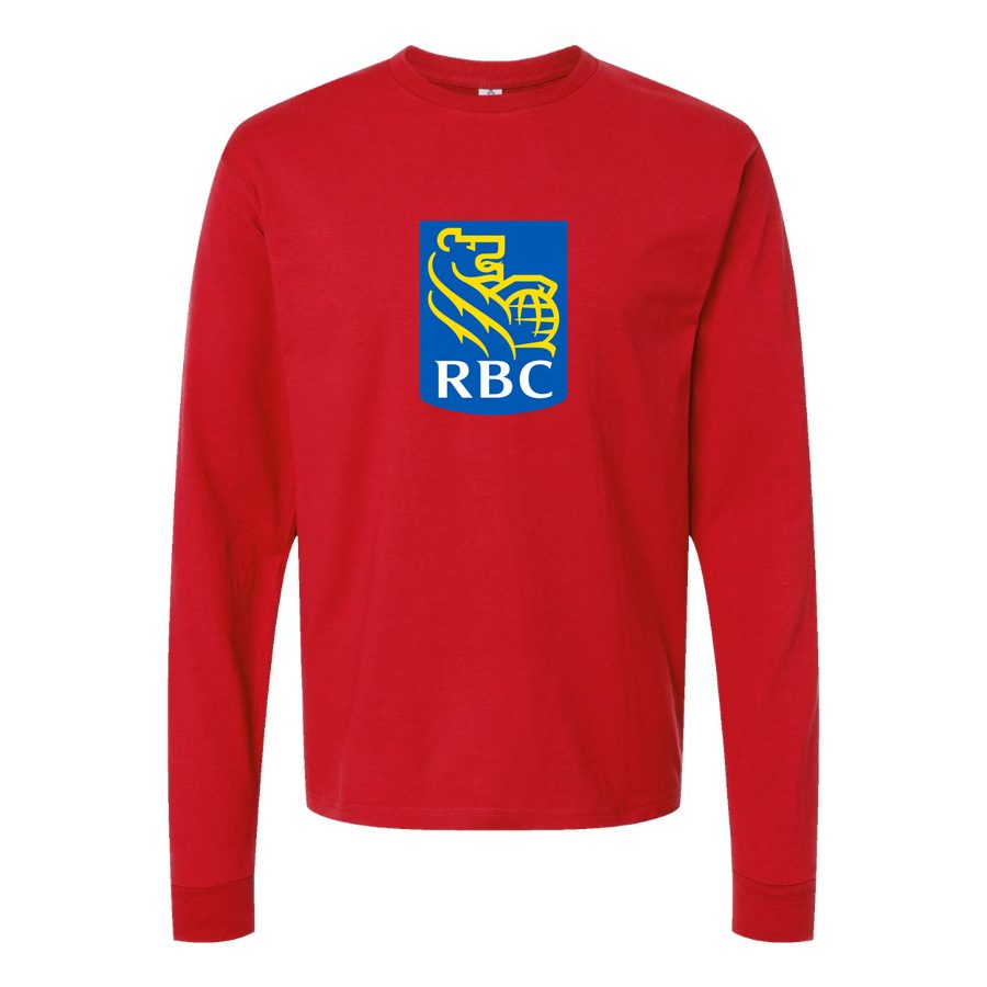 Men's RBC-Logo-500x281-min Long sleeves Cotton Blend T-Shirt - Red