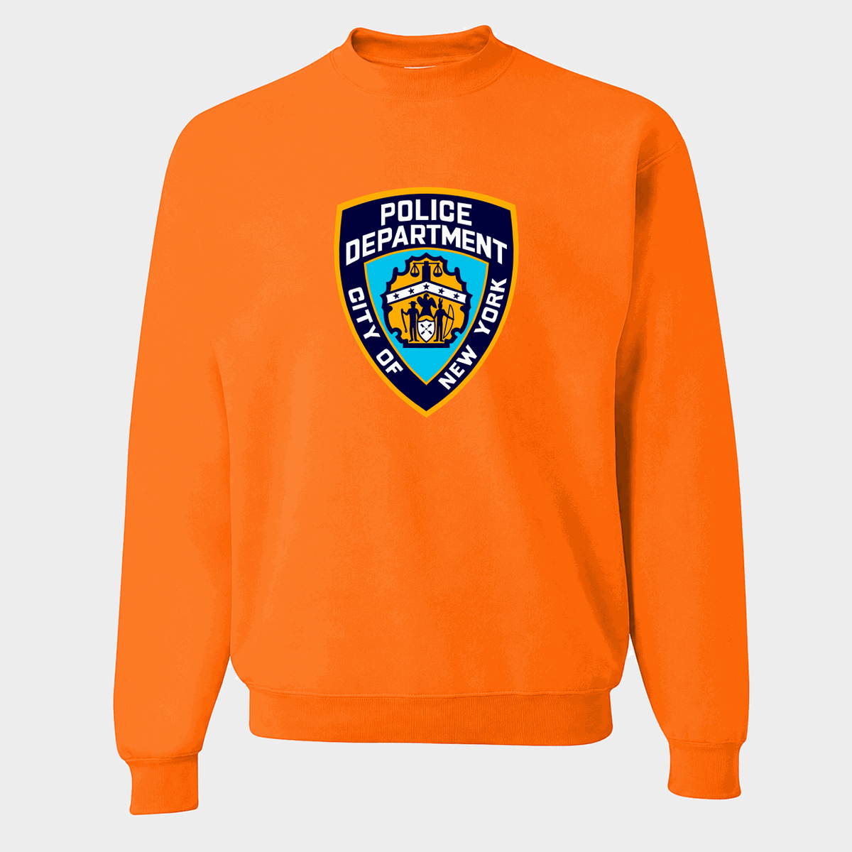 Men's NYPD Crewneck Sweatshirt - Orange