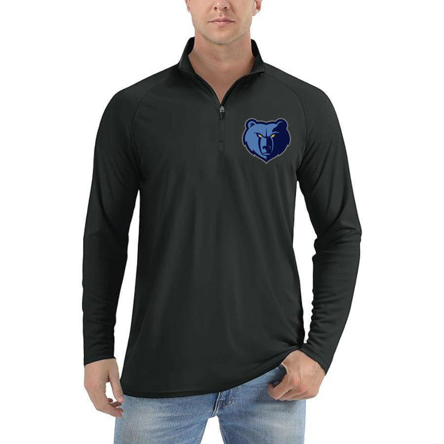 Memphis Grizzlies quarter-zip athletic shirt in Black