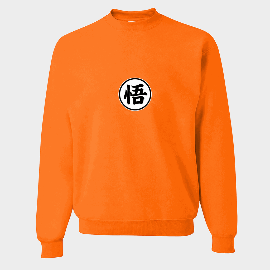 Men's Dragon Ball Z Goku Symbol Crewneck Sweatshirt - Orange