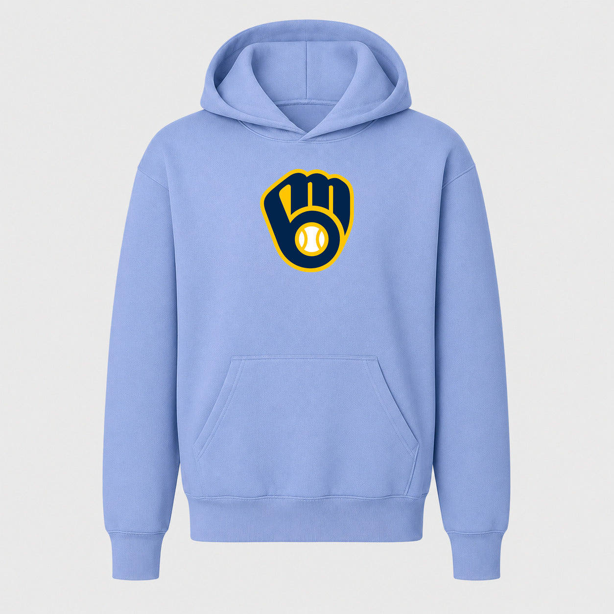 Youth Milwaukee Brewers Pullover Hoodie - Light Blue