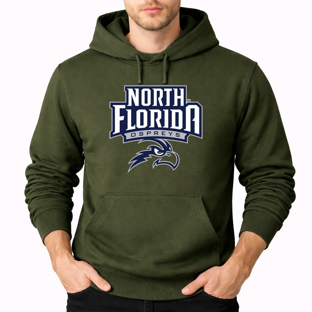 Men's UNF Ospreys Pullover Hoodie - Army Green
