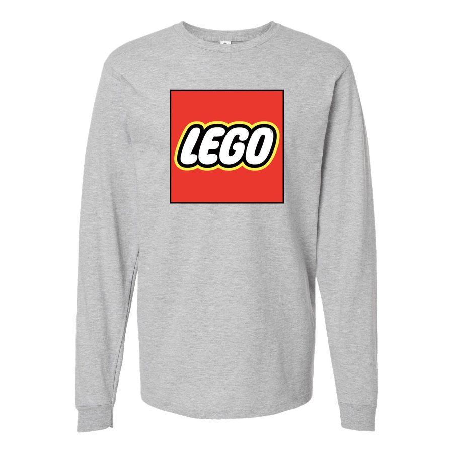 Men's LEGO Logo Long sleeves Cotton Blend T-Shirt - Gray