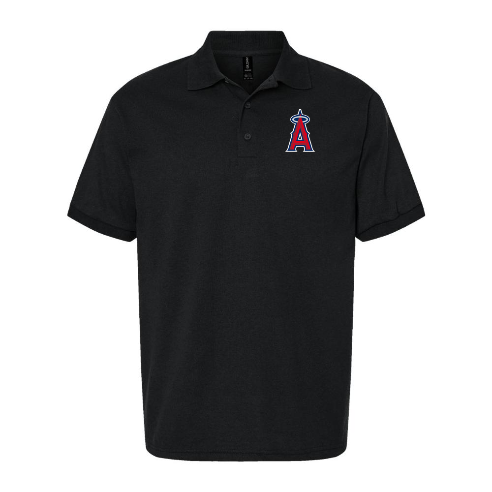 Men's Los Angeles Angels Dry Blend Polo - Black