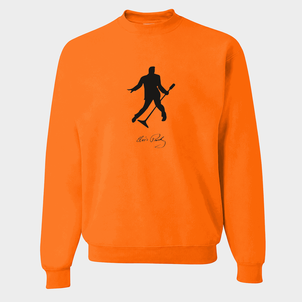 Men's Elvis Presley Crewneck Sweatshirt - Orange