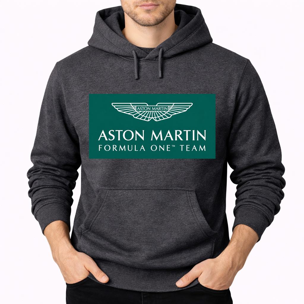Men's Aston Martin Formula One Team Pullover Hoodie - Charcoal