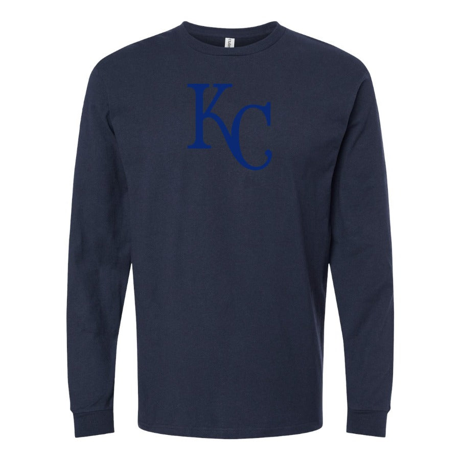 Men's Kansas City Royals Long sleeves Cotton Blend T-Shirt - Navy