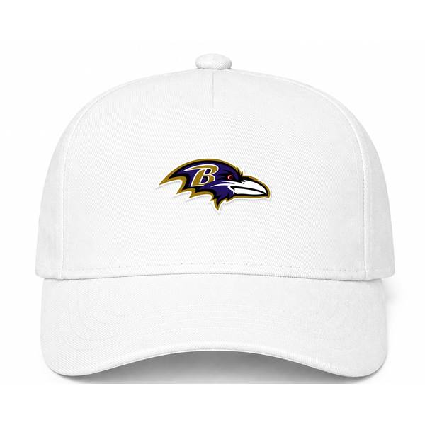 Baltimore Ravens NFL Logo White Dad Baseball Cap Hat