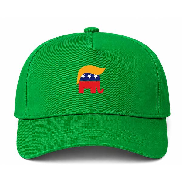Donald Trump GOP Elephant Logo Green Dad Baseball Cap Hat