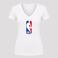 Women's NBA V Neck T-Shirt in white