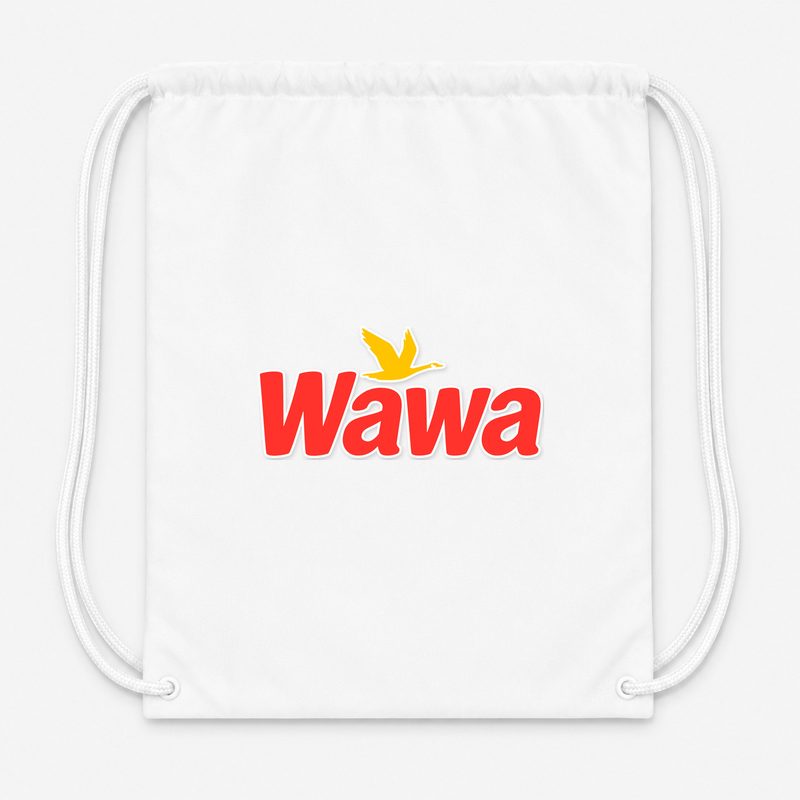 Wawa Gas Station Drawstring Bag - White