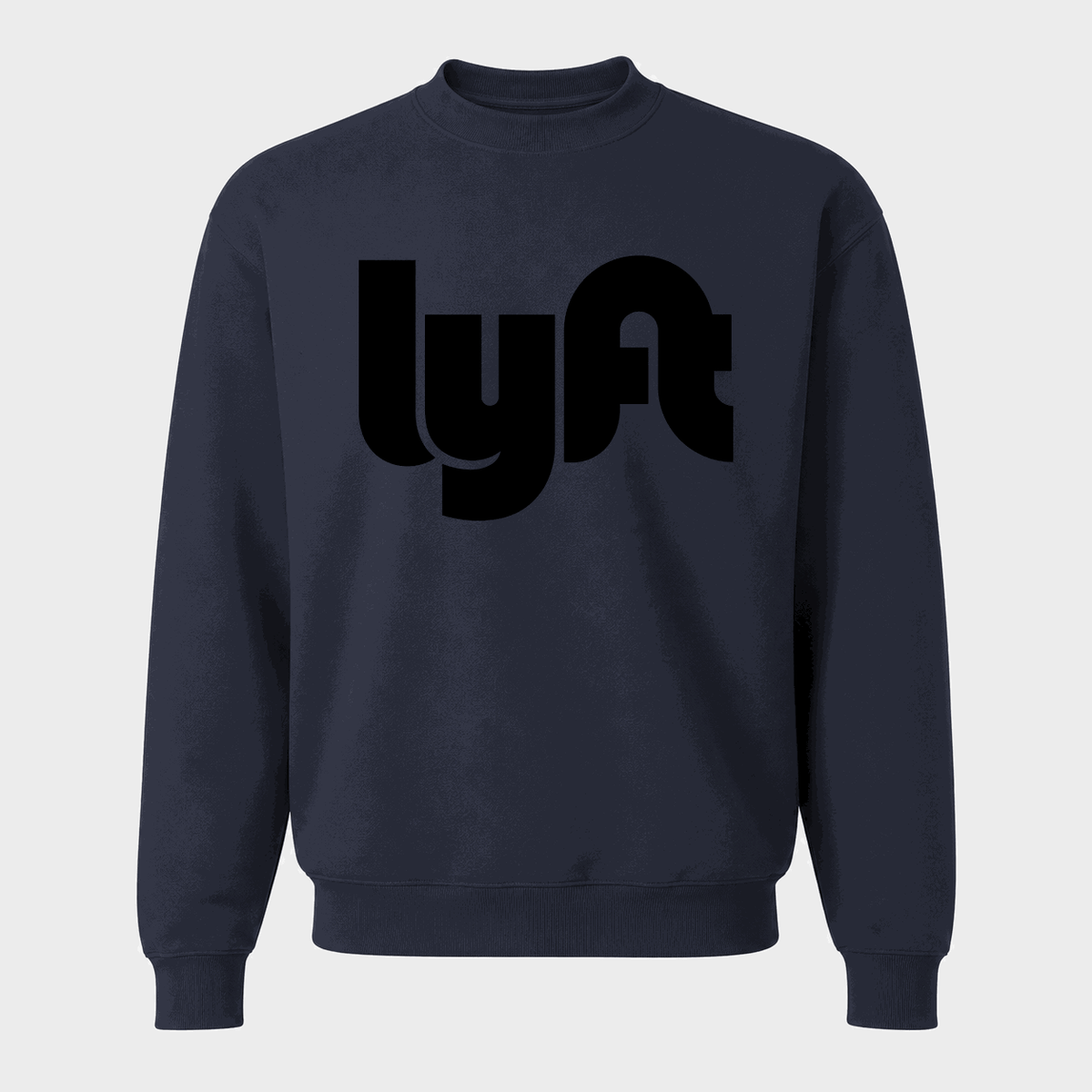 Men's Lyft Black Logo Crewneck Sweatshirt - Navy
