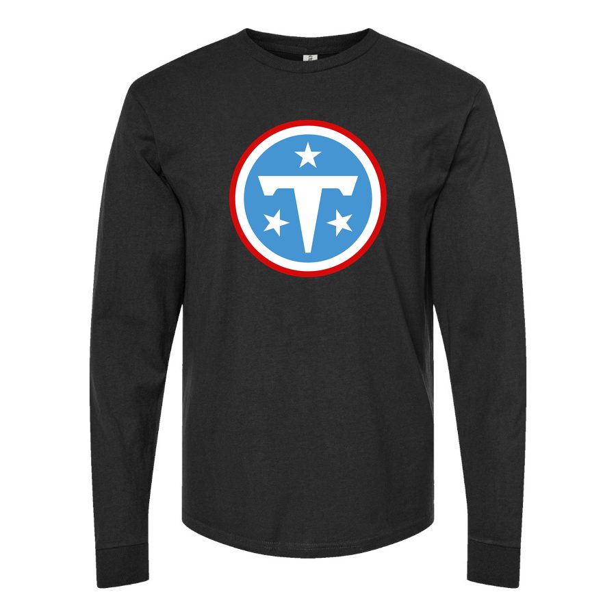 Men's Tennessee Titans Long sleeves Cotton Blend T-Shirt - Black